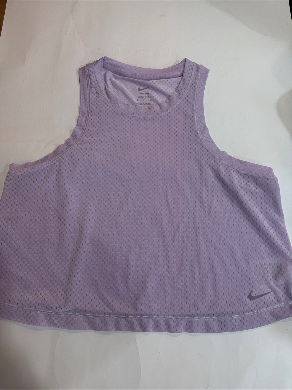 Nike Lavender Perforated Crop Tank - Women